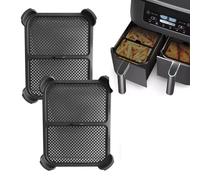 Ecopandy 2 PiècesGrille Anti Eclaboussure Projection pour Ninja Foodi AF400EU & AF451EU, Réutilisable Accessoires Air Fryer Silicone Ninja Foodi Dual Zone Pour Prévient Eclaboussures Graisse