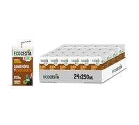 EcoPanier Lot de 24 mini boissons écologiques végétales à l'amande et au chocolat Convient aux végétaliens Idéal pour le petit-déjeuner ou le goûter 200 ml