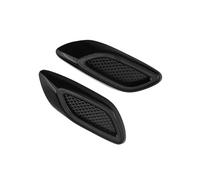 écope décorative Garniture garde-boue voiture, 2/6 pièces, couvercle capot universel d'admission décoratif, pare-chocs à flux d'air(2PCS-Black)