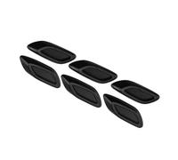 écope décorative Garniture garde-boue voiture, 2/6 pièces, couvercle capot universel d'admission décoratif, pare-chocs à flux d'air(6PCS-Black)