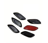 écope décorative Garniture garde-boue voiture, 2/6 pièces, prise décorative universelle, flux d'air automatique, pare-chocs, évent latéral, décalcomanie(6pcs black)