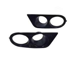 écope décorative Pour E46 M3 2001-2006 Couvercles Phare Antibrouillard Pare-chocs Avant Double Trous Voiture Lunettes Protection Phare Antibrouillard prises d'air de capot en ABS(Bright black)