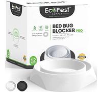 ECOPEST Intercepteurs de Punaises de Lit - Lot de 12 | Bed Bug Blocker (Pro) Pièges Intercepteurs | Piège à Insectes, Dispositif de Contrôle, et Détecteur pour Pieds de Lit