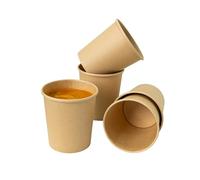 ECOPICNIC Gobelet à Glace Jetable 750 ml | Lot de 50 Pièces Bol à Soupe, Vaisselle en Carton Kraft pour Aliments, Pot pour Desserts, Salades, Apéritifs