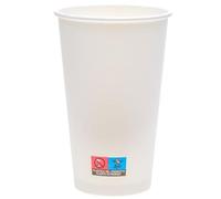 ECOPICNIC Lot de 1000 gobelets en papier blanc 480 ml Ø 90 mm | Gobelets jetables pour café à emporter, tasses à thé, grandes tasses à café pour Takeaway, restauration, boulangeries, événements