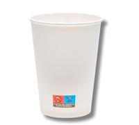 ECOPICNIC Lot de 1000 gobelets jetables en carton blanc 250 ml Ø 80 mm Gobelets à café jetables neutres pour café, thé, boissons chaudes, bureau, restauration, café à emporter