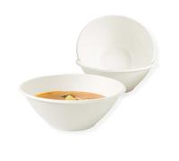 ECOPICNIC Lot de 125 bols en carton jetables 1200 ml, blancs, biodégradables et compostables, bols à soupe ronds en canne à sucre, vaisselle jetable respectueuse de l'environnement pour la