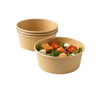 ECOPICNIC Lot de 50 saladiers en Papier Kraft jetables 750 ML | Bol Alimentaire sans Couvercle pour salades à emporter, Plats Chauds ou froids, Vaisselle jetable pour repasBottom of Form