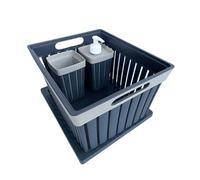 Ecoplast Kit de 3 pièces, bac avec couvercle, dose, porte-brosse, glace, 0,6 l