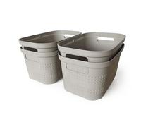 Ecoplast | Lot de 4 petites boîtes de rangement multifonctions sans couvercle - Boîte de rangement pour armoires, tiroirs, bureaux et rangements