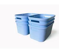 Ecoplast | Lot de 6 petites boîtes de rangement multi-usages sans couvercle - Boîte de rangement pour armoires, tiroirs, bureaux et rangements