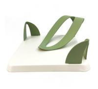 Ecoplast, Porte-serviettes design classique et élégant, retient les serviettes délicatement, sans risque de déchirures, couleur blanc perle et vert pâle foncé, fabriqué en Italie