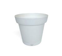 Ecoplast Pot de Fleurs d'origine en Plastique recyclé, Cache-Pot pour Plantes, Blanc, 30 x 28 cm