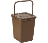 Ecoplast Poubelle différenciée pour collecte humide 10 l, poubelle marron