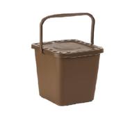 Ecoplast Poubelle différenciée pour collecte humide 7 l, poubelle marron