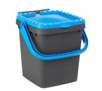 Ecoplast | Poubelle pour collecte différenciée 20 l, poubelle en plastique recyclée, bleue, 34,5 x 34,5 x 34,5 x 34,5 cm, fabriquée en Italie