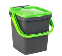 Ecoplast | Poubelle pour collecte différenciée 20 l, poubelle en plastique recyclée, vert, 34,5 x 34,5 x 34,5 x 34,5 cm, fabriquée en Italie