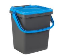 Ecoplast | Poubelle pour collecte différenciée 35 l, poubelle en plastique recyclée, bleue, 43 x 36 x 43,5, fabriquée en Italie