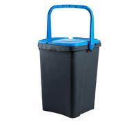 Ecoplast | Poubelle pour collecte différenciée 50 l, poubelle en plastique recy bleue, 43 x 41 x 54,4, fabriquée en Italie