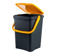 Ecoplast | Poubelle pour Collecte différenciée 50 l, Poubelle en Plastique recyclée, Jaune, 43 x 41 x 54,4, fabriquée en Italie
