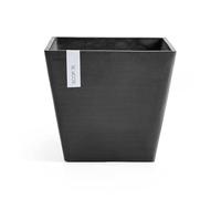 Ecopots Ashortwalk Rotterdam Pot de Fleurs en Plastique recyclé 40 x 40 x 35 cm (l x L x H) (Noir)
