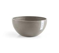 ECOPOTS Brüssel ECO-SM-BR.35.TA Pot de fleurs rond en plastique recyclé Marron et gris Diamètre 35 cm