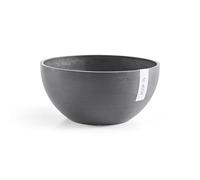 Ecopots Pot de fleurs Bruxelles gris - Diamètre : 25 cm - Grand pot rond - En plastique recyclé - Cache-pot moderne pour l'intérieur et l'extérieur