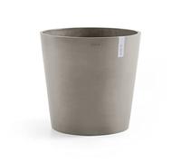 ECOPOTS Pot Rond Amsterdam Taupe - Ø 50 x H. 43,8 cm - réservoir d'eau intégré