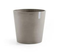 ECOPOTS Pot Rond Amsterdam Taupe - Ø 50 x H. 43,8 cm - réservoir d'eau intégré