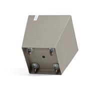 Ecopots Rotterdam Pot de fleurs à roulettes en plastique recyclé Marron gris (taupe) 50 x 50 cm Grand carré Arrosage Pot de fleurs en plastique recy ache-pot moderne pour l'intérieur et