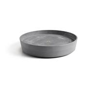Ecopots Soucoupe à roulettes pour pot de fleurs Amsterdam gris clair - Diamètre intérieur : 26 cm - Extérieur : 28 cm - Ronde - Grande soucoupe avec roulettes - Pour pot de plantes - Pour l'intérieur