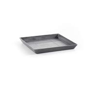 Ecopots Soucoupe Carré Rotterdam Gris 28CM