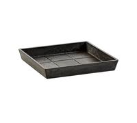 Ecopots Soucoupe Carré Rotterdam Gris Foncé 18CM