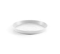 Ecopots Soucoupe pour pot de fleurs Amsterdam blanc clair - Diamètre extérieur : 18 cm - Diamètre intérieur : 16 cm - Petite soucoupe pour pot de plantes - En plastique recyclé - Pour l'intérieur et