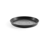 Ecopots Soucoupe pour pot de fleurs Amsterdam gris foncé - Diamètre extérieur : 28 cm - Diamètre intérieur : 25 cm - Ronde - Grande soucoupe pour pot de plantes - En plastique recyclé - Pour
