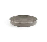 Ecopots Soucoupe pour pot de fleurs Amsterdam - Marron/gris - Diamètre extérieur : 18 cm - Intérieur : 16 cm - Petite soucoupe pour pot de plantes - En plastique recyclé - Pour l'intérieur et