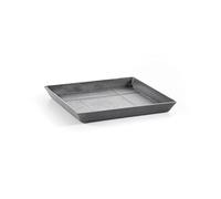 Ecopots Soucoupe pour pot de fleurs Rotterdam gris - Extérieur : 30 x 30 cm - Intérieur : 26 x 26 cm - Soucoupe pour pot de fleurs en plastique recyclé - Soucoupe moderne pour l'intérieur et