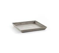 Ecopots Soucoupe pour pot de fleurs Rotterdam marron/gris (taupe) - Extérieur : 35 x 35 cm / intérieur : 31 x 31 cm - Soucoupe pour pot de fleurs en plastique recyclé - Soucoupe moderne pour