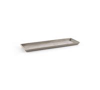 ECOPOTS-Soucoupe rectangulaire en plastique recyclé taupe Ecopots - 55 x 17 cm