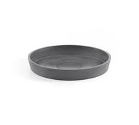 Ecopots Soucoupe ronde en plastique recyclé moderne pour pot de fleurs intérieur/extérieur, gris, 15,2 cm
