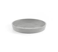ECOPOTS Soucoupe Round 25 Blanc Gris - Ø 21 x H. 2,5 cm