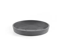 Ecopots Sous-pot pour pot de fleurs Amsterdam Hell Grau - Diamètre extérieur Ø 18 cm/intérieur 16 cm rond petit - Sous-plat pour pot de plantes en plastique recyclé - Sous-pot pour intérieur et