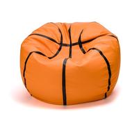 Ecopuf Basketball Pouf XL - Pouf Chambre Ballon Basket en Simili Cuir - Genial pour Les Fans de Basketball, Les Enfants - Fauteuil Gaming - 100x55cm, Orange : Basket-Ball
