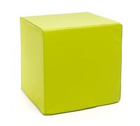 Ecopuf Block - Pouf pouf tabouret repose-pieds carré design moderne bas en simili cuir souple ameublement maison séjour cube dimensions 40 x 40 cm