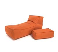 Ecopuf Camel - Pouf pour chaise longue - Puff Fauteuil pour extérieur imperméable avec appuie-tête repose-pieds amovible - Chaise longue en polyester Oxford 600D imperméable