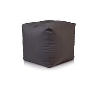 Ecopuf Cube L Pouf Repose-Pieds d'extérieur en Polyester imperméable rempli de Billes de polystyrène 50x50x50 Cm