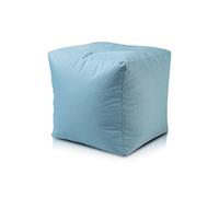 Ecopuf Cube L Pouf Repose-Pieds d'extérieur en Polyester imperméable rempli de Billes de polystyrène 50x50x50 Cm
