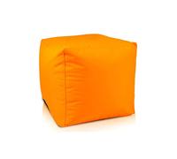 Ecopuf Cube L Pouf Repose-Pieds d'extérieur en Polyester imperméable rempli de Billes de polystyrène 50x50x50 Cm