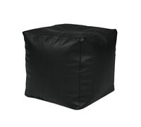 Ecopuf Cube - Pouf - 50 x 50 x 50 cm rempli de rembourrage en polystyrène (PS) - Coussin de sol pour une utilisation en intérieur - Repose-pieds au design élégant