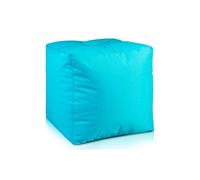 Ecopuf Cube S Pouf Repose-Pieds d'extérieur en Polyester imperméable rempli de Billes de polystyrène 37x37x37 Cm